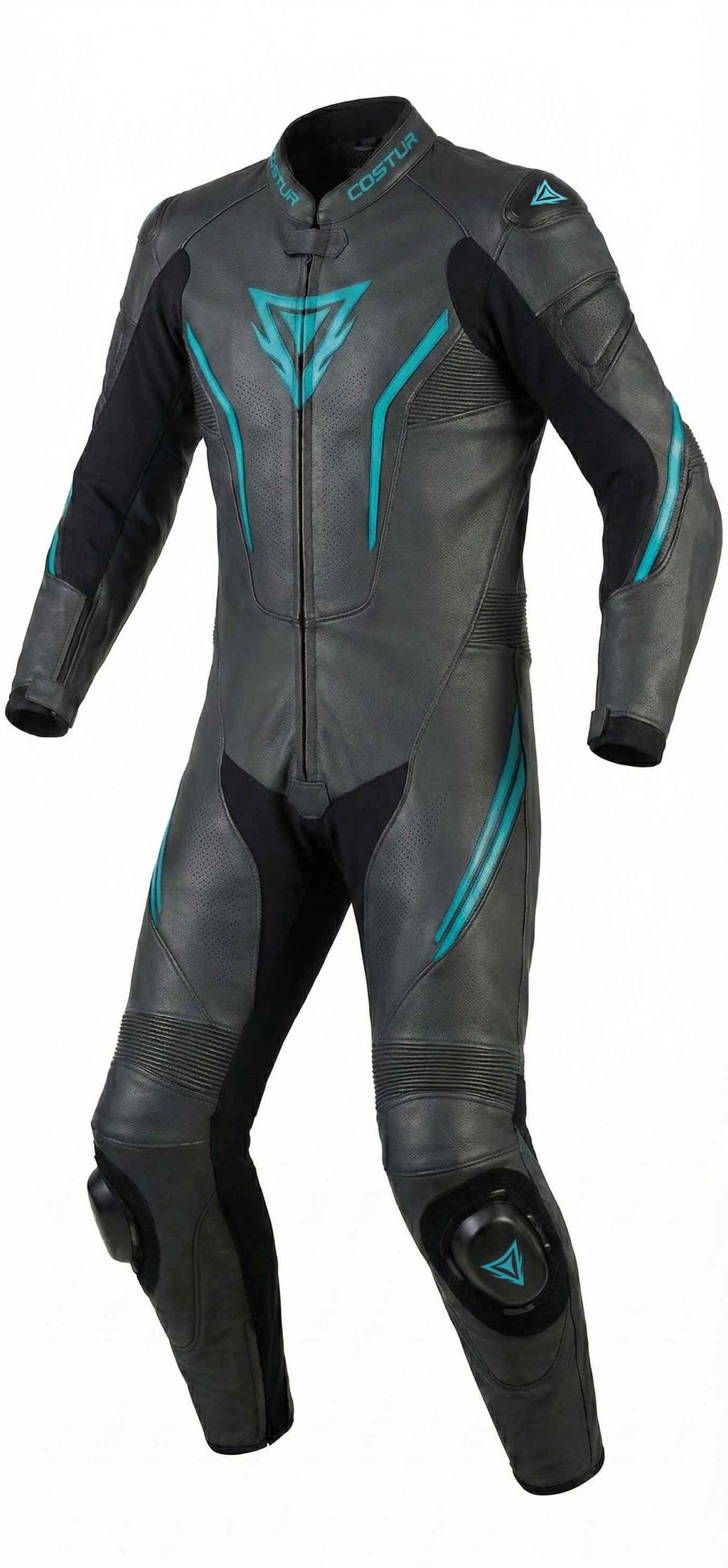 IGNITE-RS 1-Piece Men’s Motorcycle Suit | Black / Blue