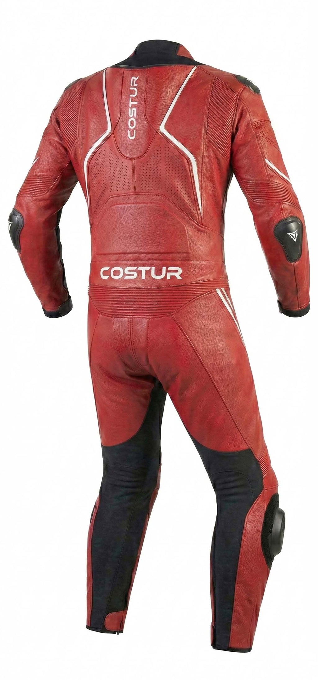 IGNITE-RS 1-Piece Men’s Motorcycle Suit | Red / White
